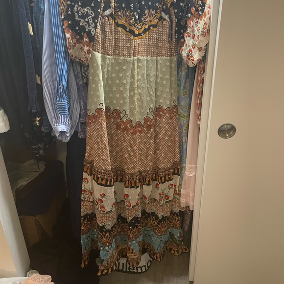 Farm Rio Embroidered Forest Maxi Dress Size Large HTF - Picture 7 of 10